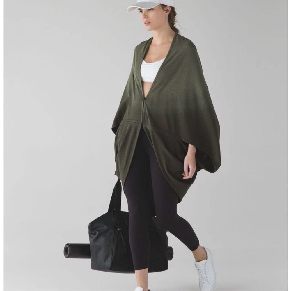 Lululemon Mindful Wrap Cotton Heathered Fatigue Green One‎ Size